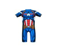 Marvel Boy's Captain America Avengers Swimsuit in Blue | Size: 3-4 Years Marvel Blue 3-4 Years