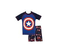 Marvel Boy's Captain America Avengers Two Piece Swim Set in Blue | Size: 3-4 Years Marvel Blue 3-4 Years