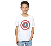 Marvel Boy's Captain America Civil War Shield T-Shirt in White | Size: 9 Years Marvel White 9 Years