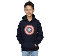 Marvel Boy's Captain America Sketched Shield Hoodie in Navy | Size: 9 Years Marvel Navy 9 Years