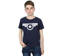 Marvel Boys Captain America Super Soldier T-Shirt Navy Blue 12-13 Years