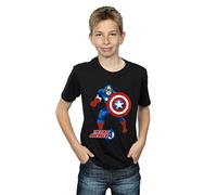 Marvel Boys Captain America The First Avenger T-Shirt Black 9-11 Years