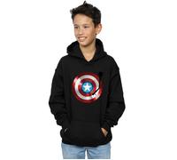 Marvel Boy's Captain America Turntable Hoodie in Black | Size: 9 Years Marvel Black 9 Years