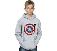 Marvel Boy's Captain America Turntable Hoodie in Grey | Size: 9 Years Marvel Grey 9 Years