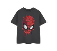 Marvel Boys Charcoal Short Sleeved T-Shirt | Friendly Neighbourhood Spiderman Graphic Tee for Kids | Official Comics Apparel | Spidey Web Slinger Top | Kids Superhero Movie Merchandise Gift