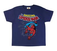 Marvel Boy's Comics The Amazing Spiderman Boys T-Shirt in Blue | Size: 9-11 Years Marvel Blue 9-11 Years