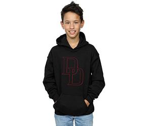 Marvel Boys Daredevil Logo Outline Hoodie 12-13 years Black