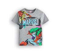 Marvel Boys Grey Spiderman Hulk Short Sleeved T-Shirt - 5-6 Years