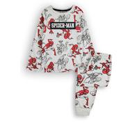 Marvel Boys Grey SpiderMan Long Sleeve Long Leg Pyjama Set - 3-4 Years