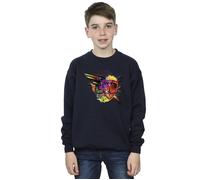 Marvel Boy's Guardians Of The Galaxy Abstract Shield Chest Sweatshirt in Navy | Size: 3-4 Years Marvel Navy 3-4 Years