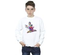 Marvel Boy's Guardians Of The Galaxy Abstract Star Lord Sweatshirt in White | Size: 12-13 Years Marvel White 12-13 Years