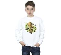 Marvel Boy's Guardians Of The Galaxy Groot Musical Notes Sweatshirt in White | Size: 3-4 Years Marvel White 3-4 Years