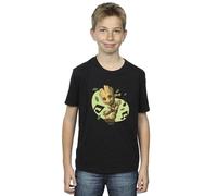 Marvel Boy's Guardians Of The Galaxy Groot Musical Notes T-Shirt in Black | Size: 9 Years Marvel Black 9 Years
