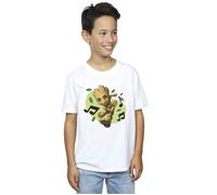 Marvel Boy's Guardians Of The Galaxy Groot Musical Notes T-Shirt in White | Size: 3-4 Years Marvel White 3-4 Years