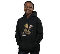 Marvel Boys Guardians Of The Galaxy Groot Tape Hoodie Black 5-6 Years