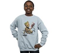 Marvel Boy's Guardians Of The Galaxy Groot Tape Sweatshirt in Grey | Size: 9 Years Marvel Grey 9 Years