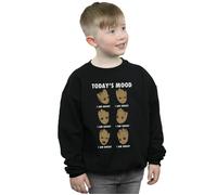 Marvel Boy's Guardians Of The Galaxy Groot Today´s Mood Sweatshirt in Black | Size: 12-13 Years Marvel Black 12-13 Years