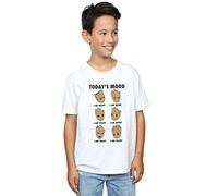 Marvel Boys Guardians of The Galaxy Groot Today's Mood T-Shirt White 5-6 Years