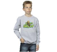 Marvel Boy's Guardians Of The Galaxy I Am Groot Jumping Sweatshirt in Grey | Size: 3-4 Years Marvel Grey 3-4 Years