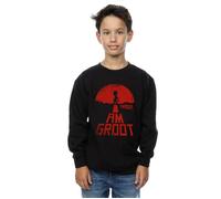 Marvel Boy's Guardians Of The Galaxy I Am Groot Red Sweatshirt in Black | Size: 7-8 Years Marvel Black 7-8 Years