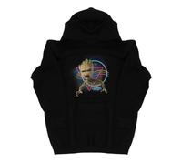 Marvel Boys Guardians of The Galaxy Neon Groot Hoodie 9-11 Years Black