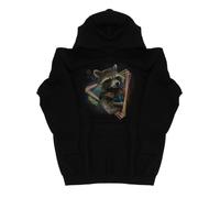 Marvel Boys Guardians Of The Galaxy Neon Rocket Hoodie - Black - Black - 5-6 Years