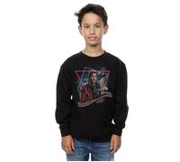 Marvel Boy's Guardians Of The Galaxy Neon Star Lord Sweatshirt in Black | Size: 5-6 Years Marvel Black 5-6 Years