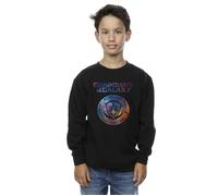 Marvel Boy's Guardians Of The Galaxy Stars Fill Logo Sweatshirt in Black | Size: 3-4 Years Marvel Black 3-4 Years