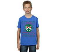 Marvel Boy's Guardians Of The Galaxy Vol. 2 Star Lord Fair Isle T-Shirt in Blue | Size: 7-8 Years Marvel Blue 7-8 Years