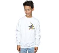 Marvel Boy's Hawkeye Tattoo Breast Print Sweatshirt in White | Size: 3-4 Years Marvel White 3-4 Years