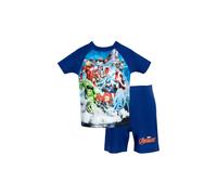 Marvel Boy's Hulk Black Widow Captain America Thor Iron Man & Falcon Avengers Two Piece Swim Set in Blue | Size: 3-4 Years Marvel Blue 3-4 Years