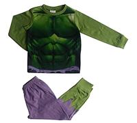 Marvel Boys Hulk Pyjamas, Green, Size 2-8 Years (7-8 Years, Green)