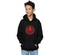 Marvel Boys Hydra Logo Hoodie Black 9-11 Years
