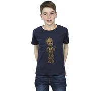 Marvel Boys I Am Groot Wave Pose T-Shirt Navy Blue 7-8 Years