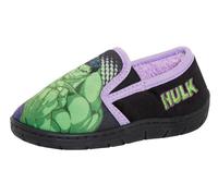 Marvel Boys Incredible Hulk Slippers for Kids Boys Slip On Fleece Fur Lined House Shoes