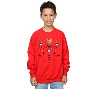 Marvel Boy's Iron Man Armoured Suit Sweatshirt in Red | Size: 5-6 Years Marvel Red 5-6 Years