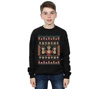 Marvel Boys Iron Man Get Your Jingle On Fair Isle Sweatshirt Black 9-11 Years