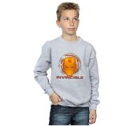 Marvel Boy's Iron Man Invincible Sweatshirt in Grey | Size: 7-8 Years Marvel Grey 7-8 Years
