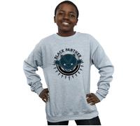 Marvel Boy's Kawaii Black Panther Pounce Sweatshirt in Grey | Size: 12-13 Years Marvel Grey 12-13 Years