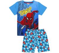 Marvel Boy's Kids Short Sleeve Short Leg Pyjama Set (Boys Blue) in Blue | Size: 3-4 Years Marvel Blue 3-4 Years