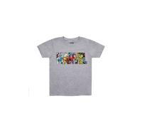 Marvel Boy's Logo Characters Cotton T-Shirt Grey | Size: 7-8 Years Marvel Grey 7-8 Years