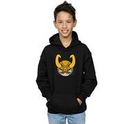 Marvel Boys Loki Close Up Hoodie Black 12-13 Years