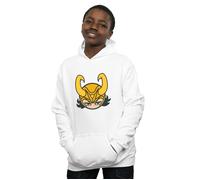 Marvel Boy's Loki Close Up Hoodie in White | Size: 3-4 Years Marvel White 3-4 Years