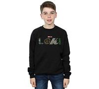 Marvel Boys Loki Logo Sweatshirt Black 12-13 Years