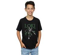 Marvel Boys Loki Scepter T-Shirt Black 7-8 Years