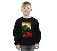 Marvel Boys Red Hulk Vs Green Hulk Sweatshirt Black 5-6 Years