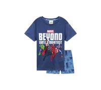 Marvel Boys Pyjamas 2 Piece Summer Nightwear Set Short PJs Captain America Spiderman Breathable Lounge Wear Gifts for Boys (Blue Avengers, 4-5 Years)