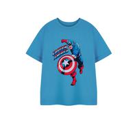 Marvel Boy's Short Sleeved T-Shirt | Boys Blue | Official Merch | Size: 5-6 Years Marvel Blue 5-6 Years
