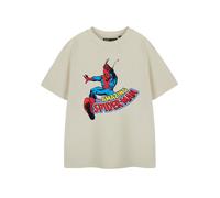 Marvel Boy's Short Sleeved T-Shirt | Oatmeal | Official Merch in Beige | Size: 9-10 Years Marvel Beige 9-10 Years