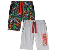 Marvel Boys Shorts, Sports Shorts with Iron Man Captain America Hulk and Thor, Casual Summer Jogger Shorts, Gifts for Boys Teenagers (5-6 Years, Grey)